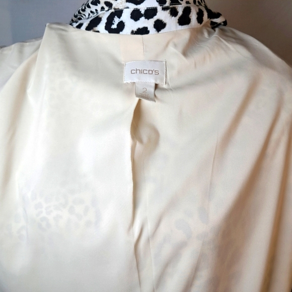 Chico's women's animal print blazer sz medium/2 - Picture 4 of 7